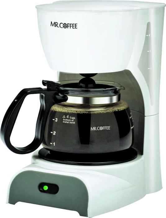 Mr. Coffee DR4NP 4Cup White Coffee Maker at Sutherlands