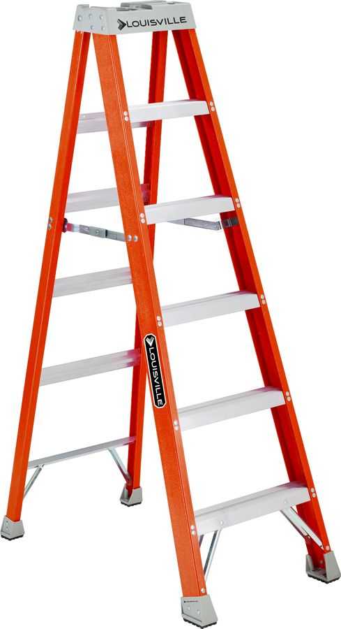 Louisville Ladder 0944124 12 Ft Type Ia Fiberglass Step Ladder, 300 Lb ...