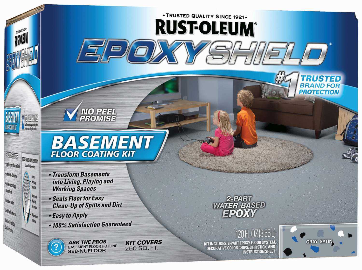 Home Depot Basement Floor Paint - Rust-Oleum EpoxyShield 1 gal. Armor Gray Concrete Floor ... : The above links go to either amazon or home depot.