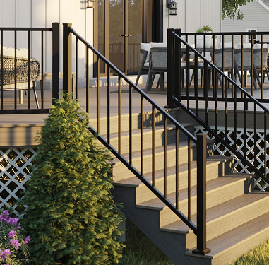 Trex black deck railing