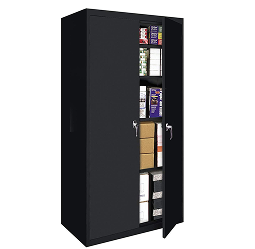 black storage cabinet