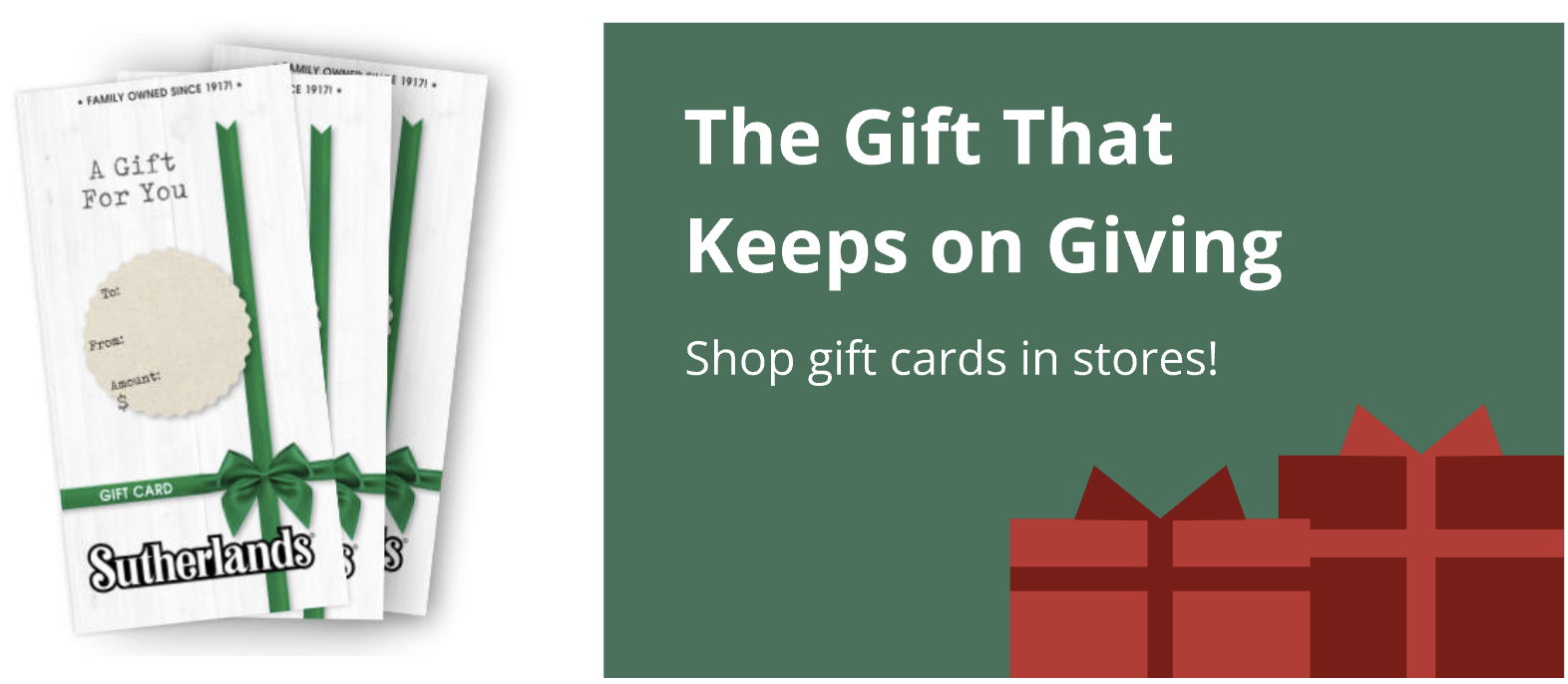 Shop gift cards in stores.