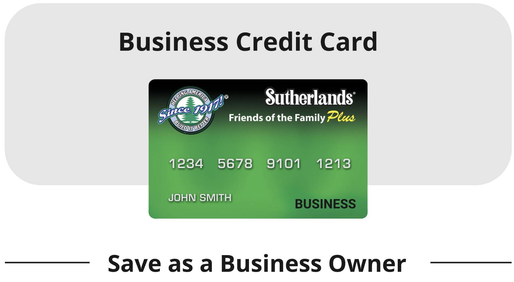 Business credit card on a gray background.