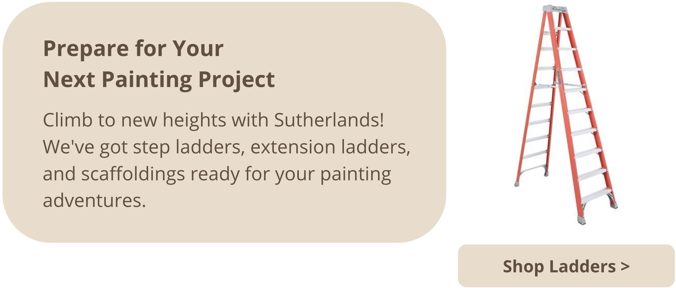 Prepare for your next paining project, and shop ladders at Sutherlands!
