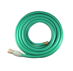Green garden hose