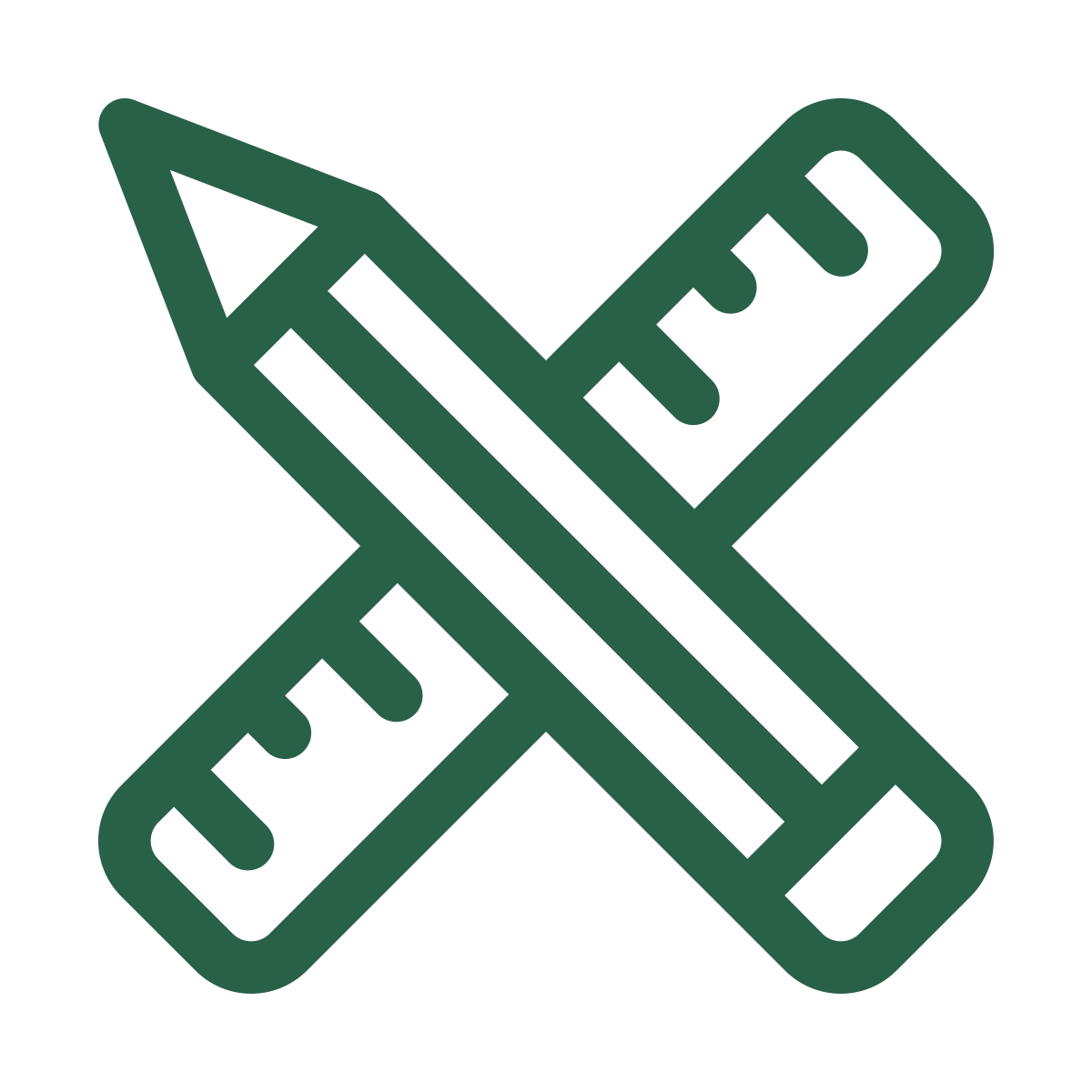 Pencil and ruler icon