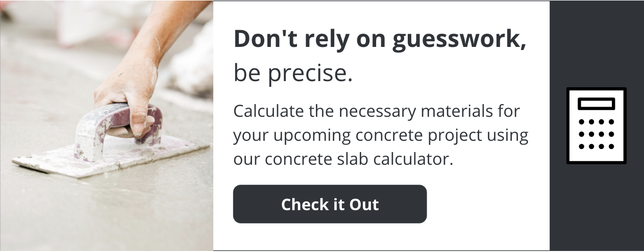 Calculate the necessary materials for your upcoming concrete project using our concrete slab calculator.
