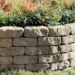 Retaining Wall Blocks with a garden bed.