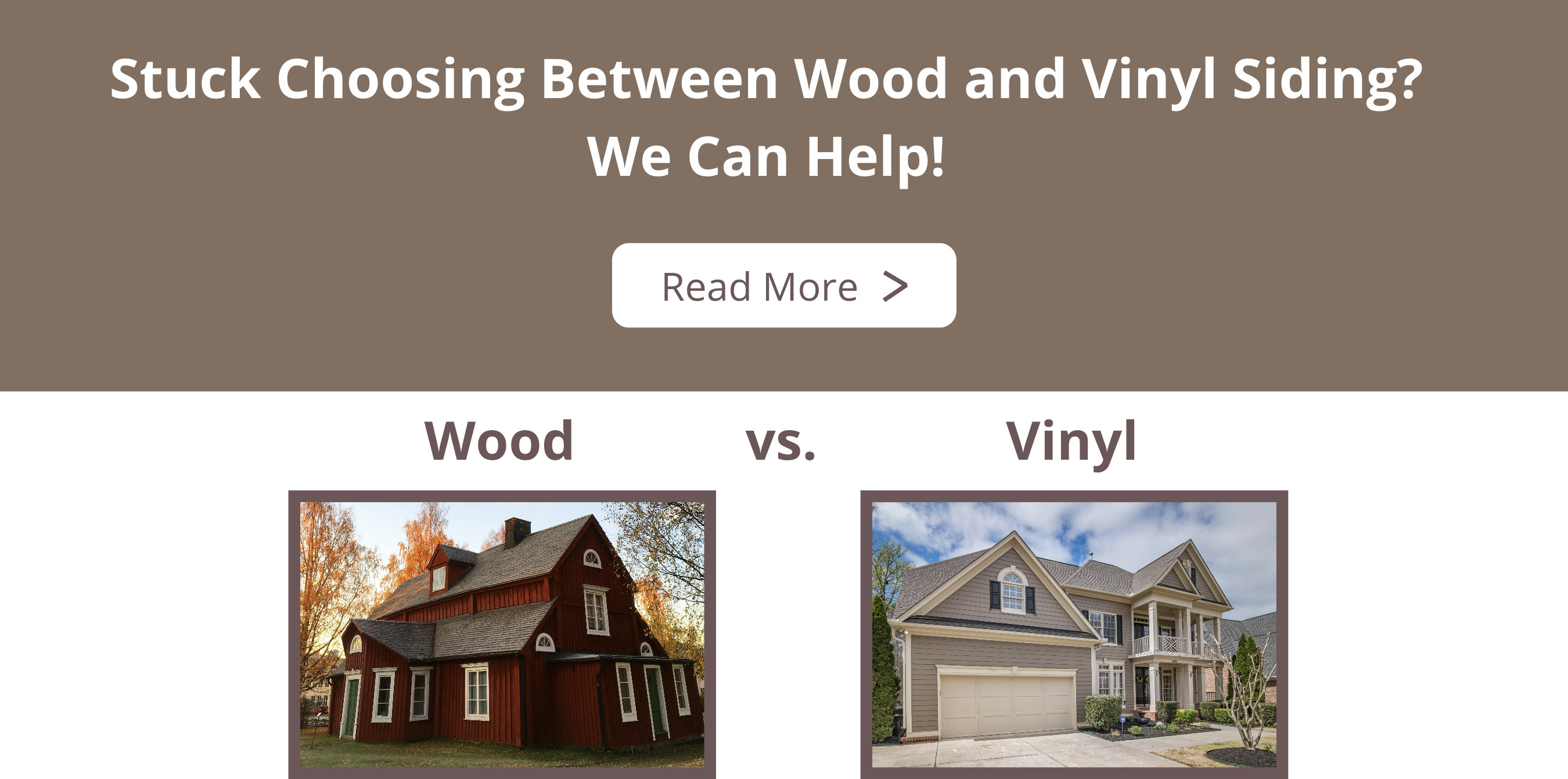 Are you stuck choosing between wood and vinyl siding? Sutherlands is here to help. Check out our blog!