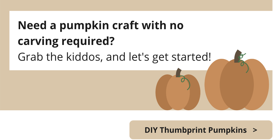 Grab the kiddos for this easy, no carving pumpkin craft.