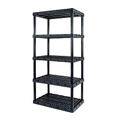 black shelving