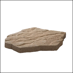Textured, brown landscaping stone.