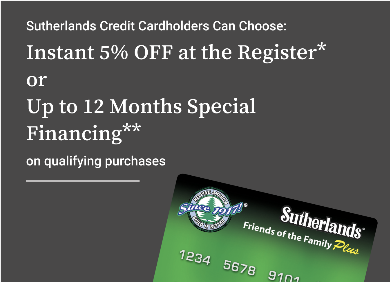 Choose how you save with a consumer credit card.