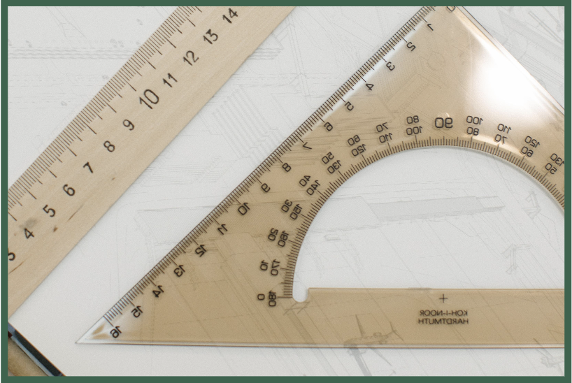 Rulers to help measure.