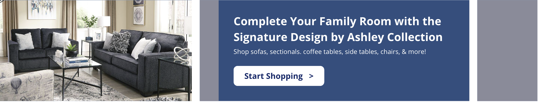 Complete Your Family Room with the Signature Design by Ashley Collection.