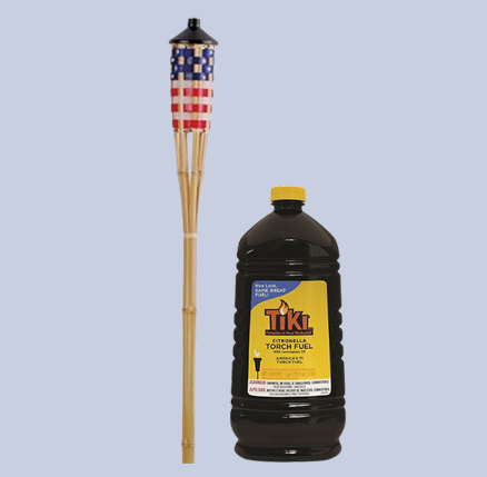 Citronella candles and torches