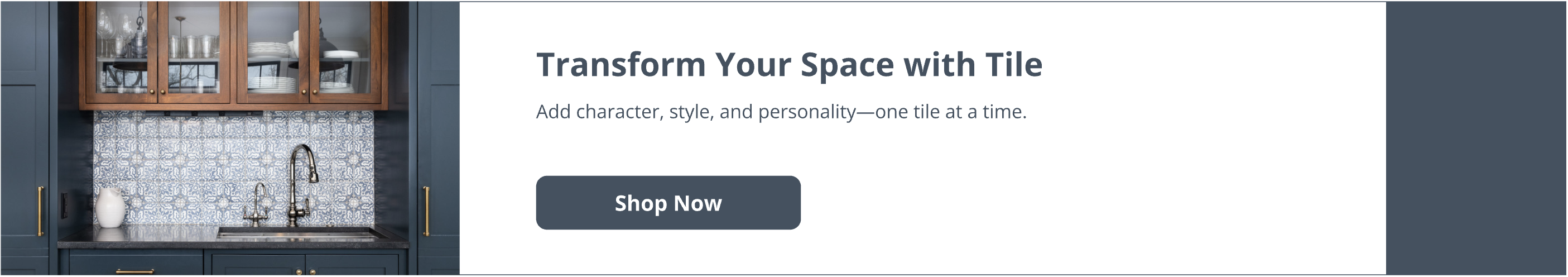 Transform your space and add personality with tile.