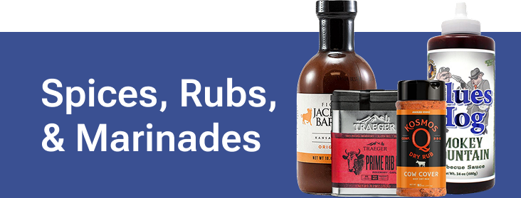 Spices, rubs, and marinades.