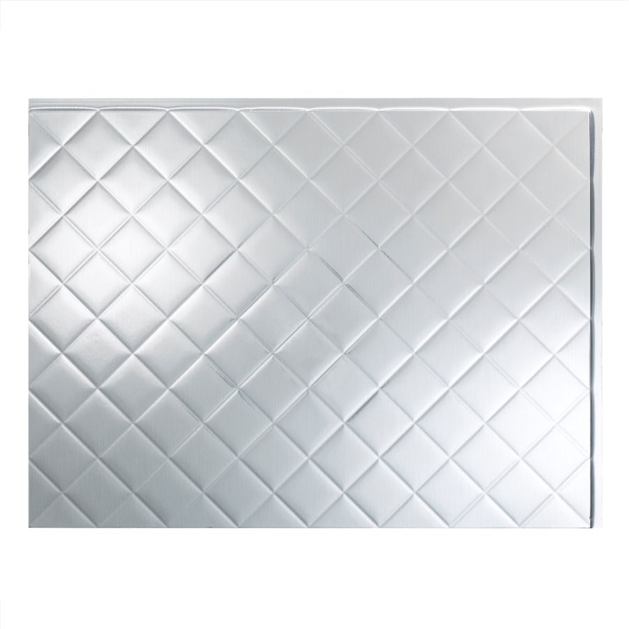 Acoustic Ceiling Products D6408 Fasade 18 in X 24 in Quilted Backsplash Panel In Brushed