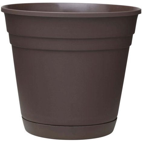 Southern Patio RN1608CO 16-Inch Cocoa Riverland Planter With Attached