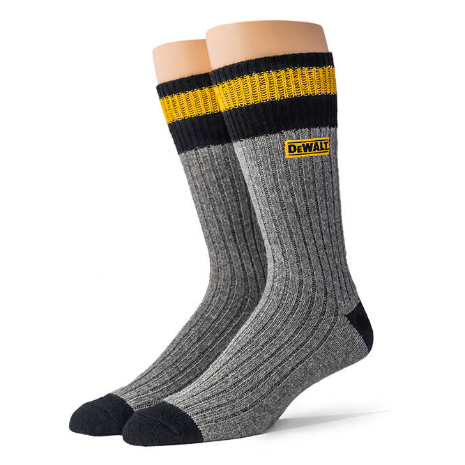 DeWALT DXSC119 Large Men s Gray Merino Wool Blend Sock 2 Pack at