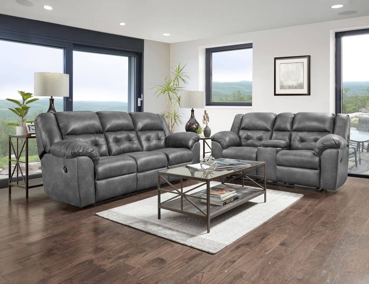 Affordable 1503 Telluride Charcoal Reclining Sofa at Sutherlands