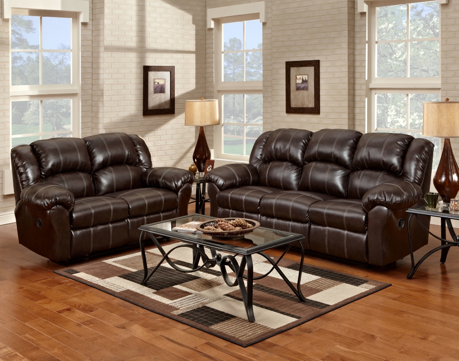 Affordable Furniture 1002 Brandon Brown Reclining Loveseat at Sutherlands
