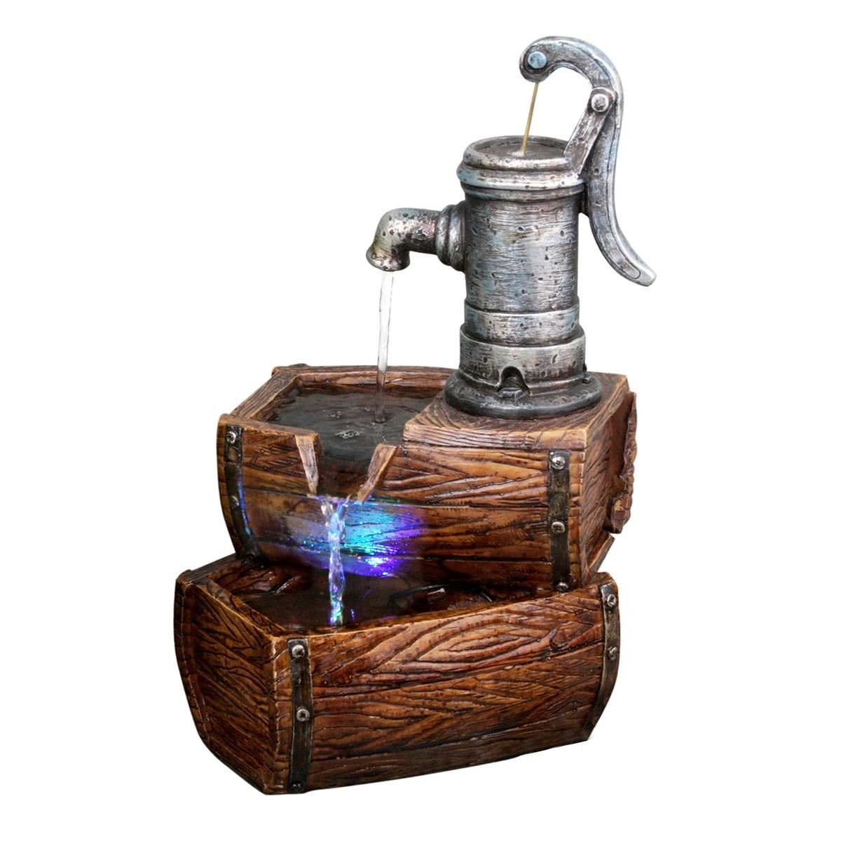 small fountain pump with light table top