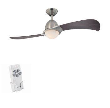 Westinghouse 72230 48 Inch 2 Blade Brushed Nickel Solana Ceiling Fan With Opal Frosted Glass Light Fixture At Sutherlands - Solana 48 Inch Indoor Ceiling Fan With Dimmable Led Light Fixture