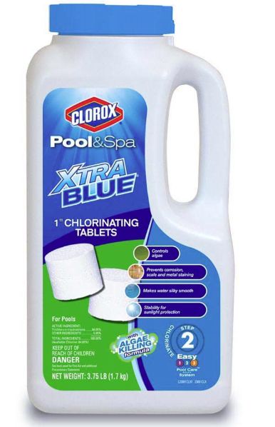 Clorox 29005CLX 3-3/4-Pound 1-Inch Pool And Spa Xtra Blue Chlorinating ...