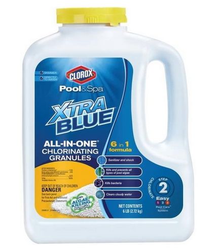 Clorox 24206CLX 6-Pound Pool And Spa XTra Blue All-In-One Chlorinating ...