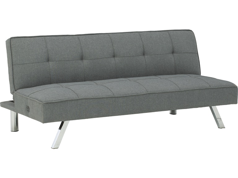 Signature Design By Ashley 6800445 Santini Gray Flip Flop Armless Futon Sofa at Sutherlands