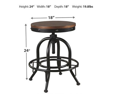 Signature Design By Ashley D546-224 24-Inch Valebeck Counter Height ...