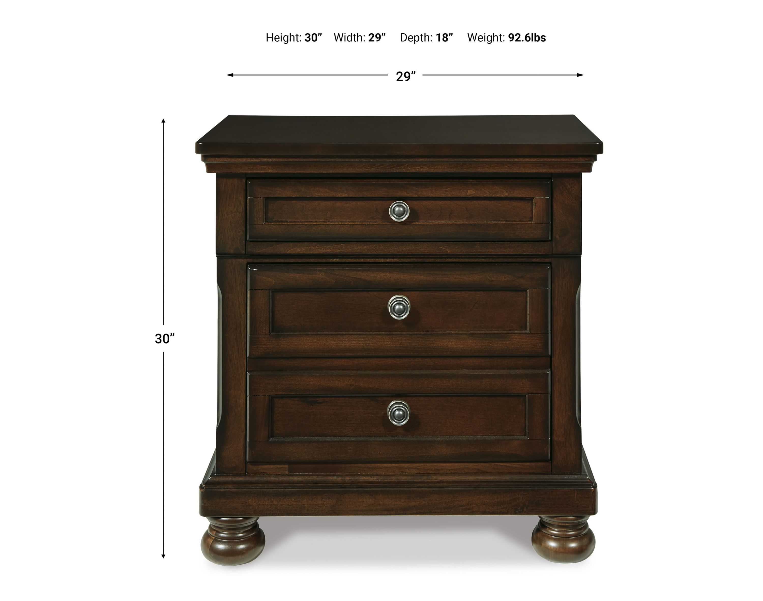 Signature Design By Ashley® B697-92 Porter Rustic Brown 3-Drawer ...