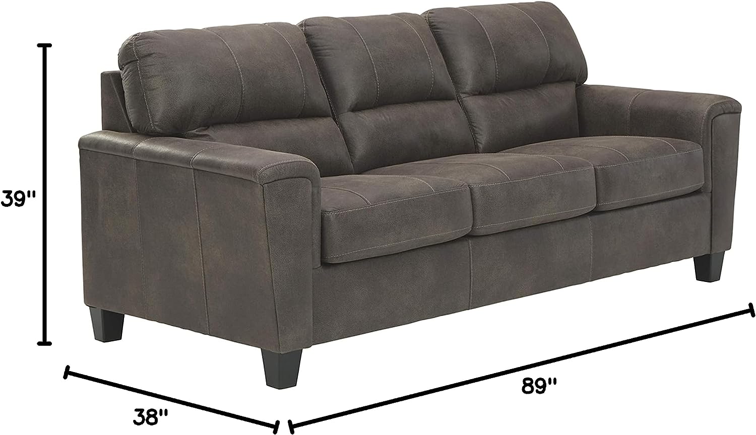 Signature Design By Ashley® 9400238 Navi Smoke Stationary Sofa at