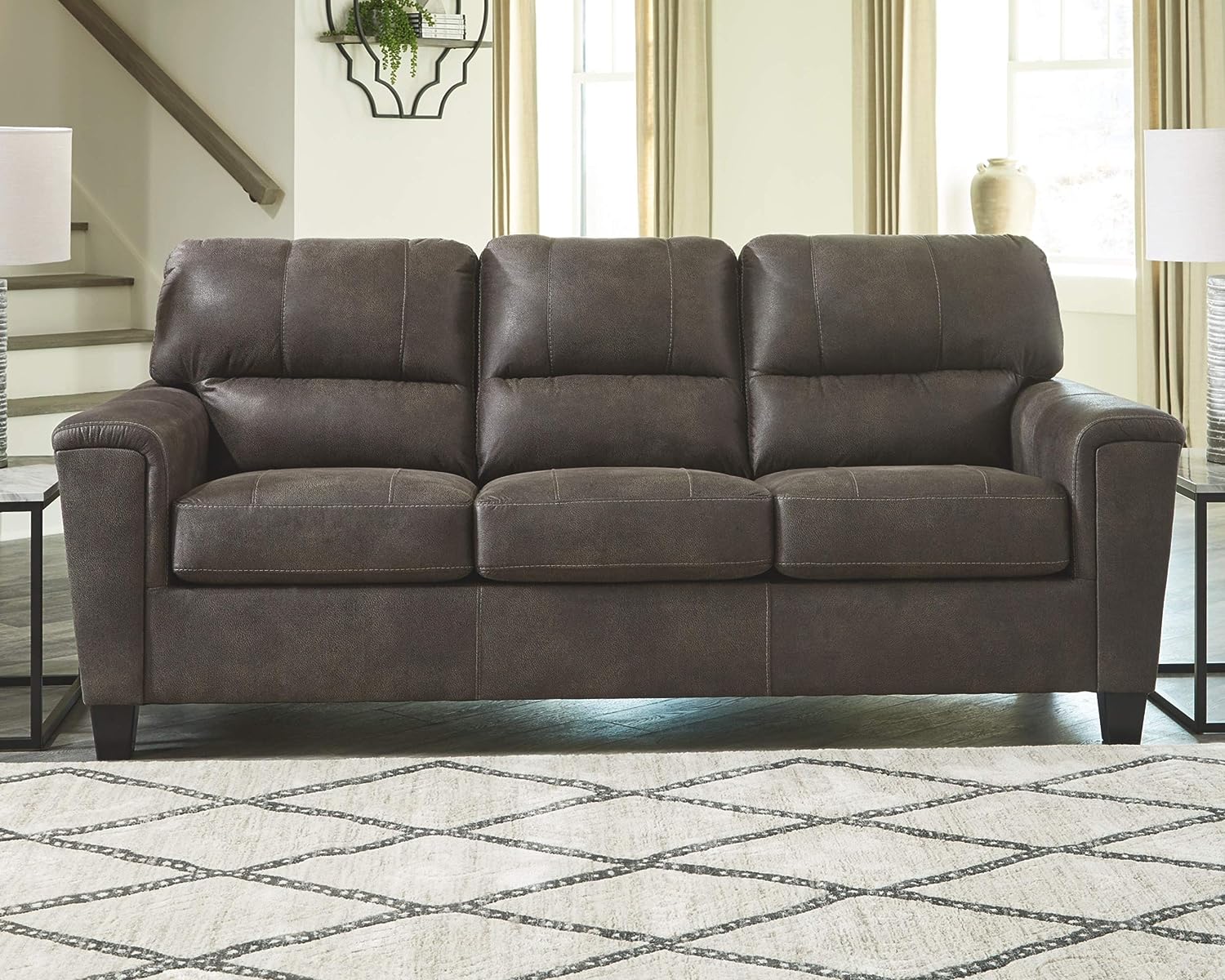 Signature Design By Ashley® 9400238 Navi Smoke Stationary Sofa at