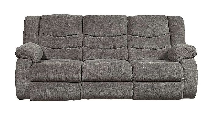 Signature Design By Ashley 9860688 Tulen Gray Reclining Sofa at Sutherlands