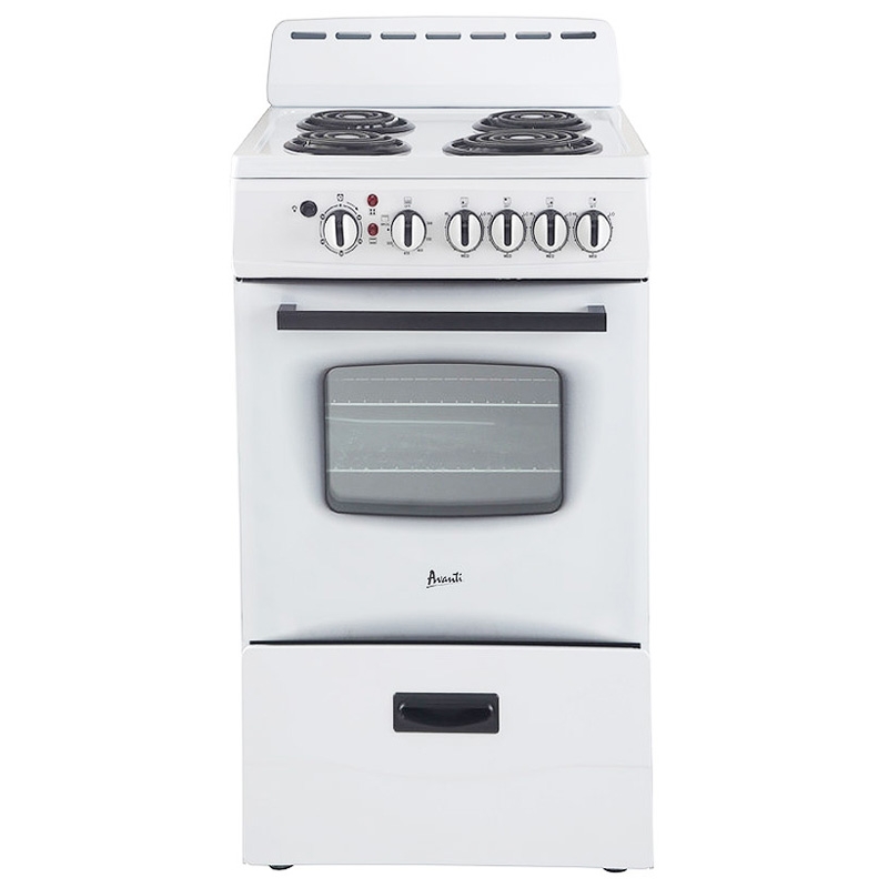 Avanti Products ER20P0WG 20 In White Electric Range at Sutherlands