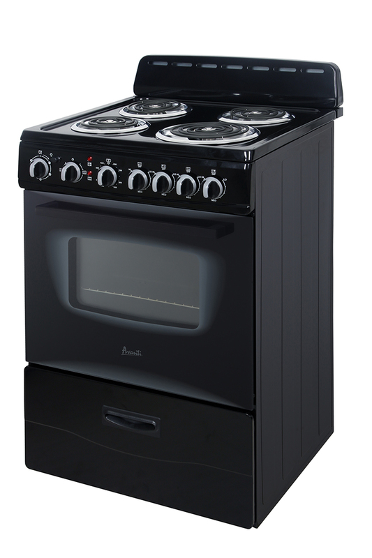 Avanti ERU240P1B 24Inch Black Freestanding Electric Range With Coil at