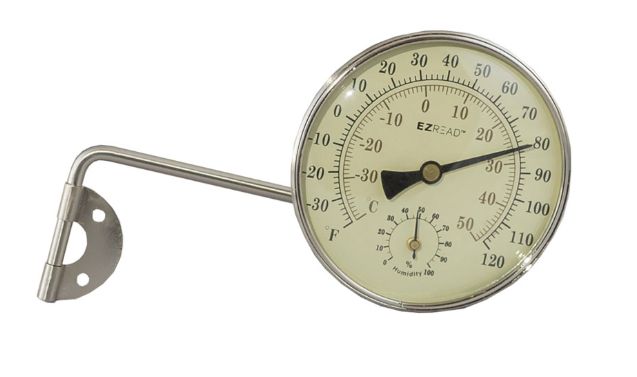 EZRead 840-0062 12-Inch Metal Outdoor Thermometer at Sutherlands