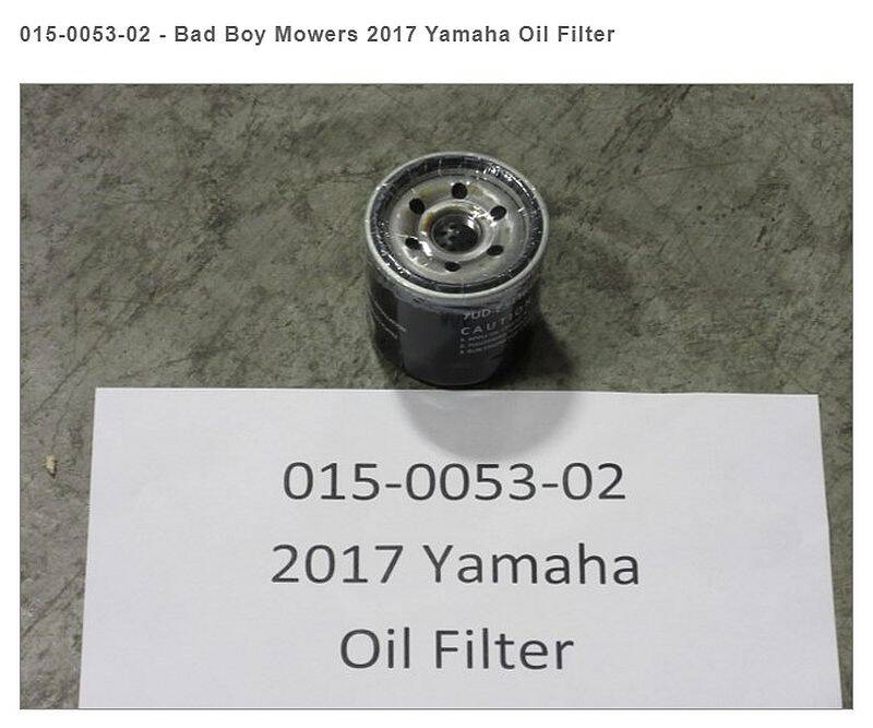 BAD BOY MOWERS 015005302 824cc Yamaha Oil Filter at Sutherlands