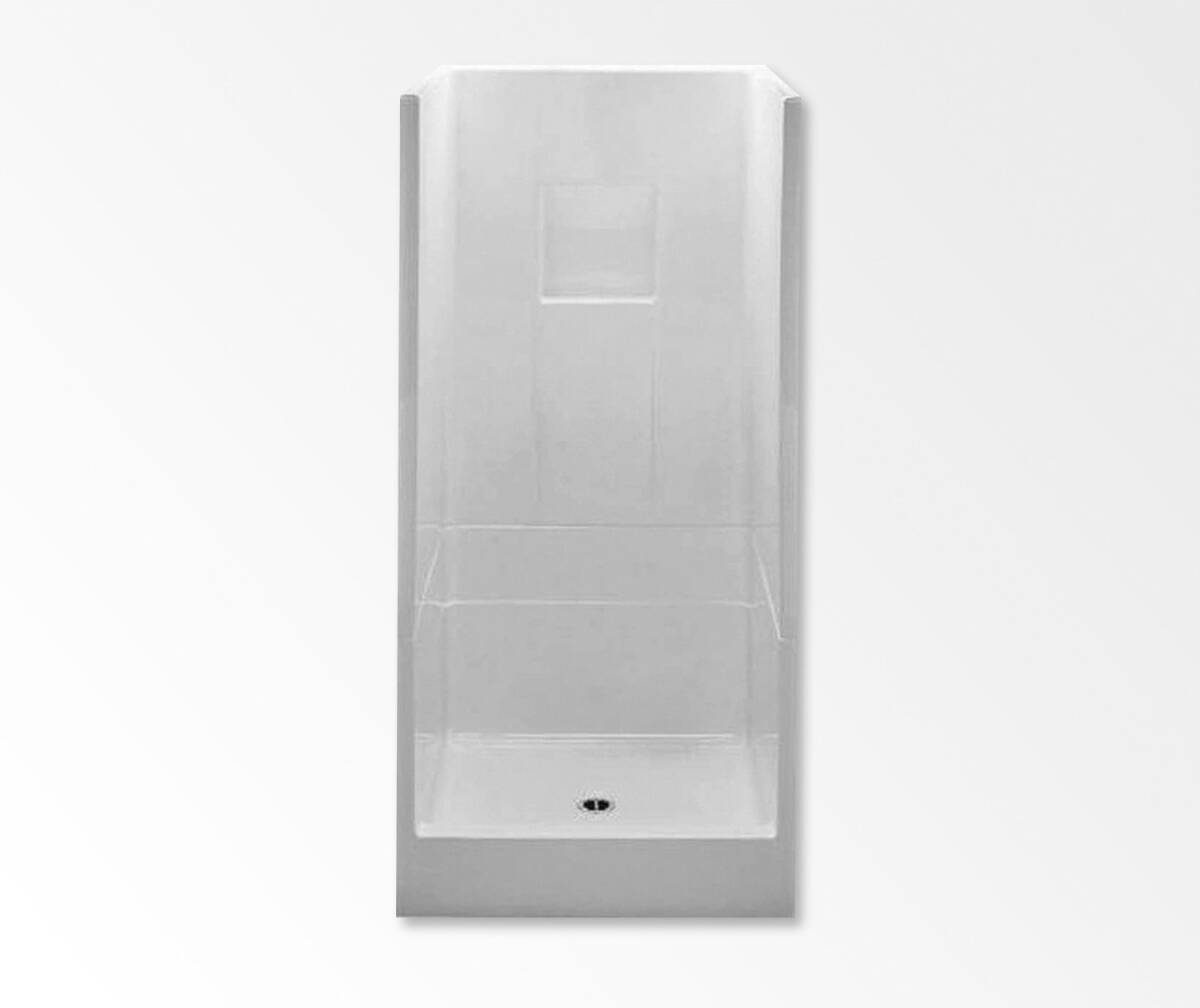 Aquatic 13232p Wh 32 X 32 X 72 3 4 Inch White 2 Piece Shower Base And Wall At Sutherlands