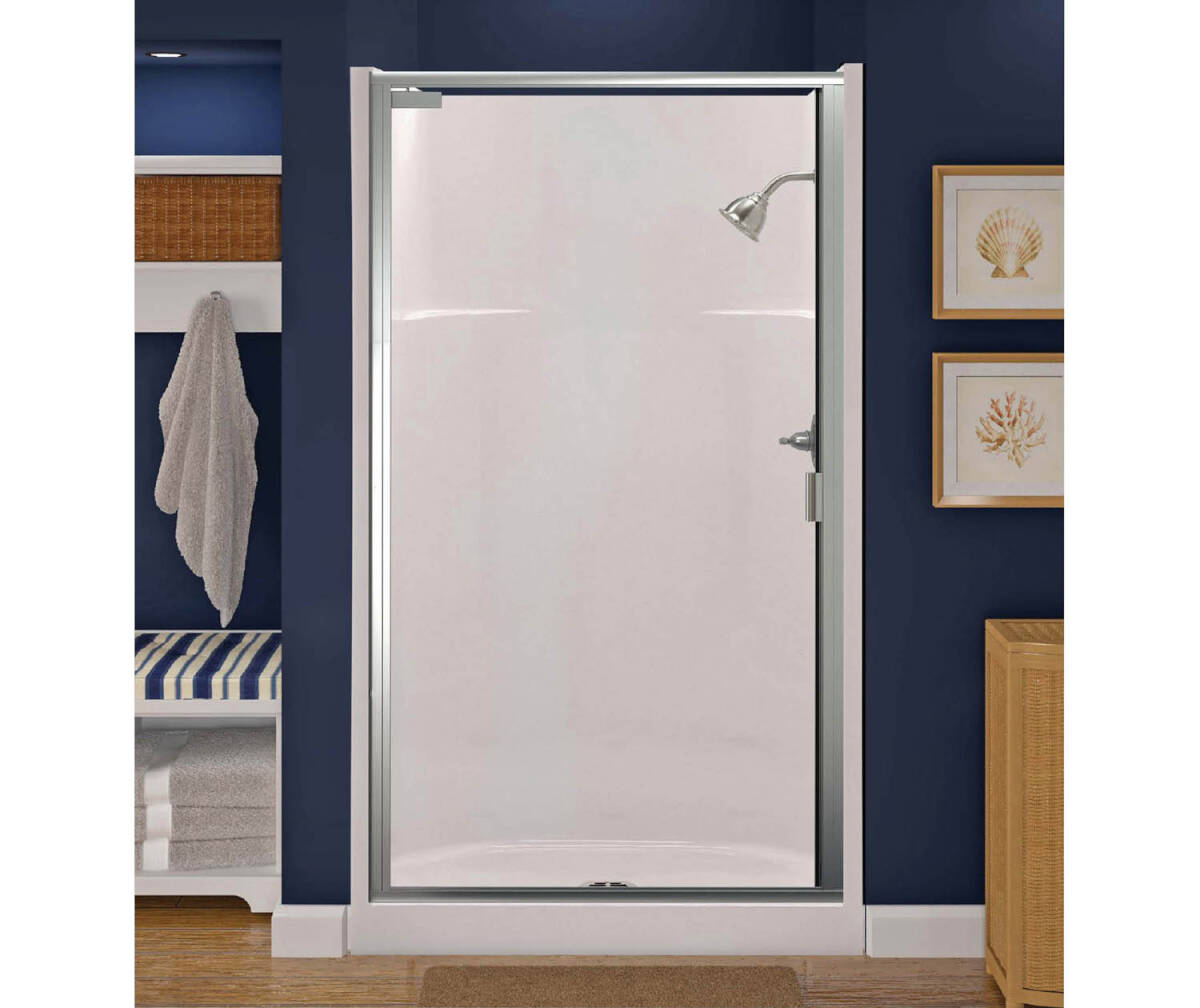 Aquatic 1363CWH 36 x 36 x 72Inch White Shower Base & Wall at Sutherlands