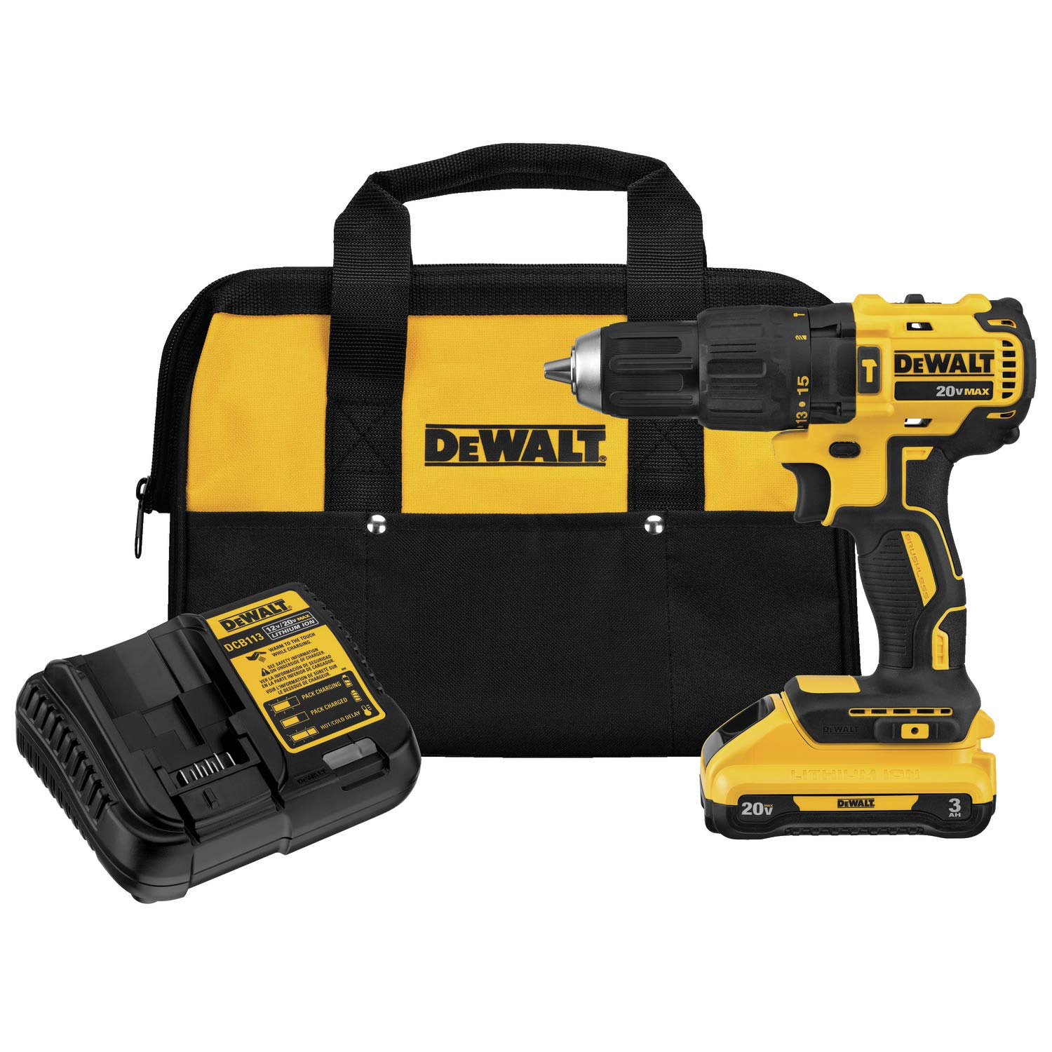 DeWALT® DCD778L1 20-Volt Max Cordless Brushless 1/2-Inch Compact Hammer ...