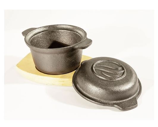 BLACKSTONE 5136 Cast Iron Small Sauce Pot With Wood Base at Sutherlands