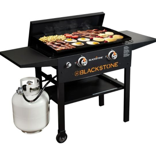 BLACKSTONE 1924 28-Inch 2-Burner Griddle Cooking Station With Hard ...