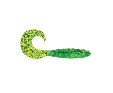 APEX AP-CT1-16 1-Inch Chartreuse/Silver Flake Curlytail Lure at