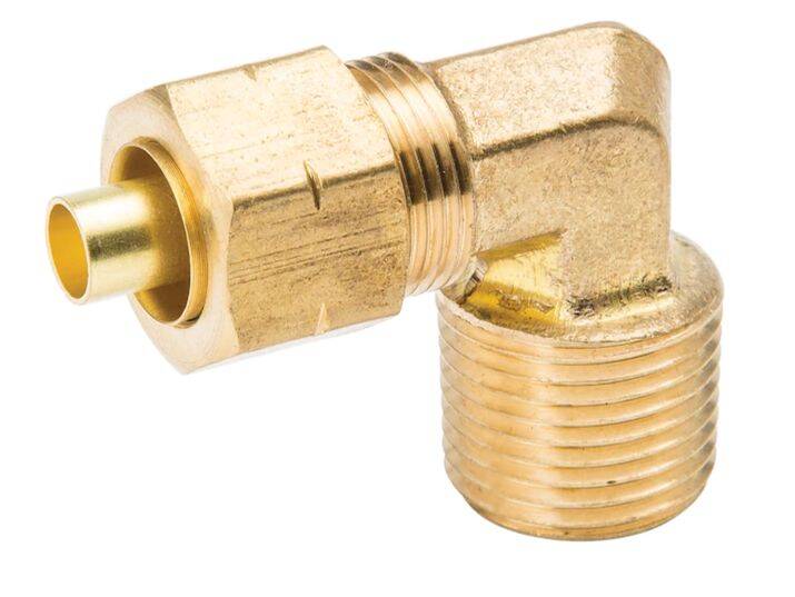 B & K CP-130NLB ProLine Series 3/8-Inch Compression x 1/4-Inch MIP, Compression  Brass, 90-Degree, Female Elbow Fitting at Sutherlands