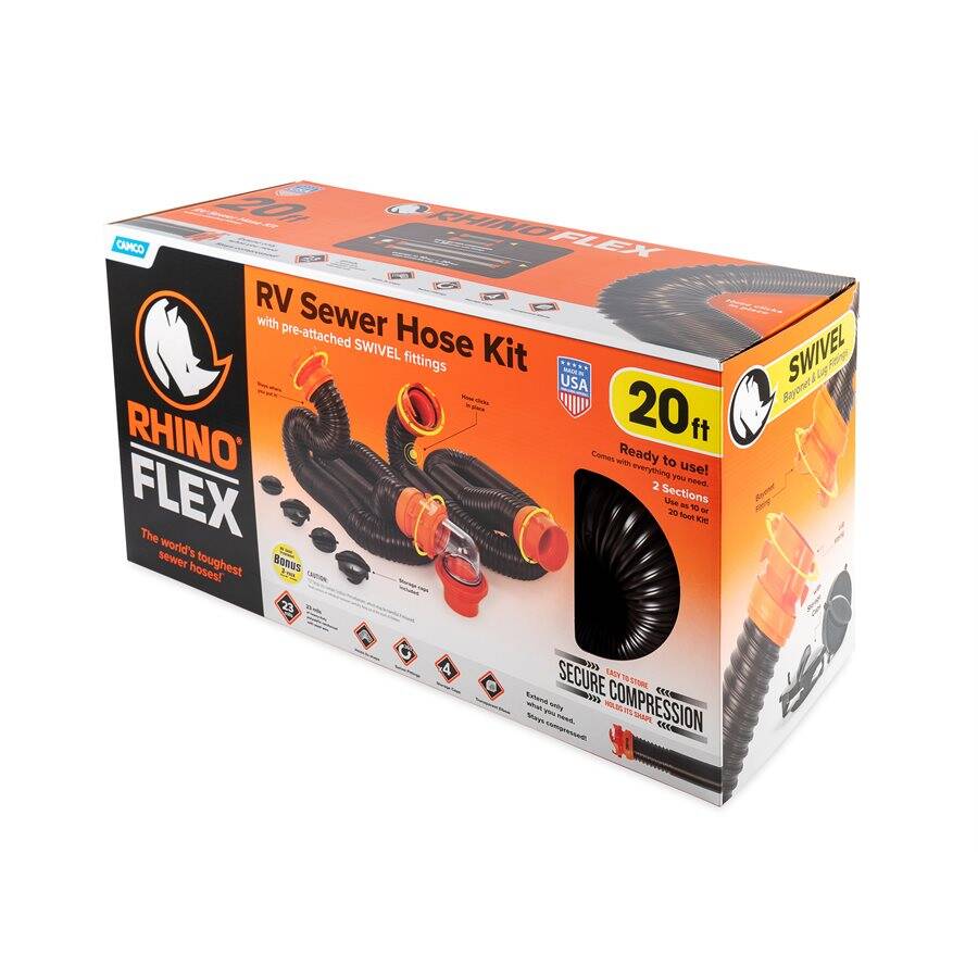 RHINO 39741 20Foot RhinoFLEX Rv Sewer Hose Kit at Sutherlands