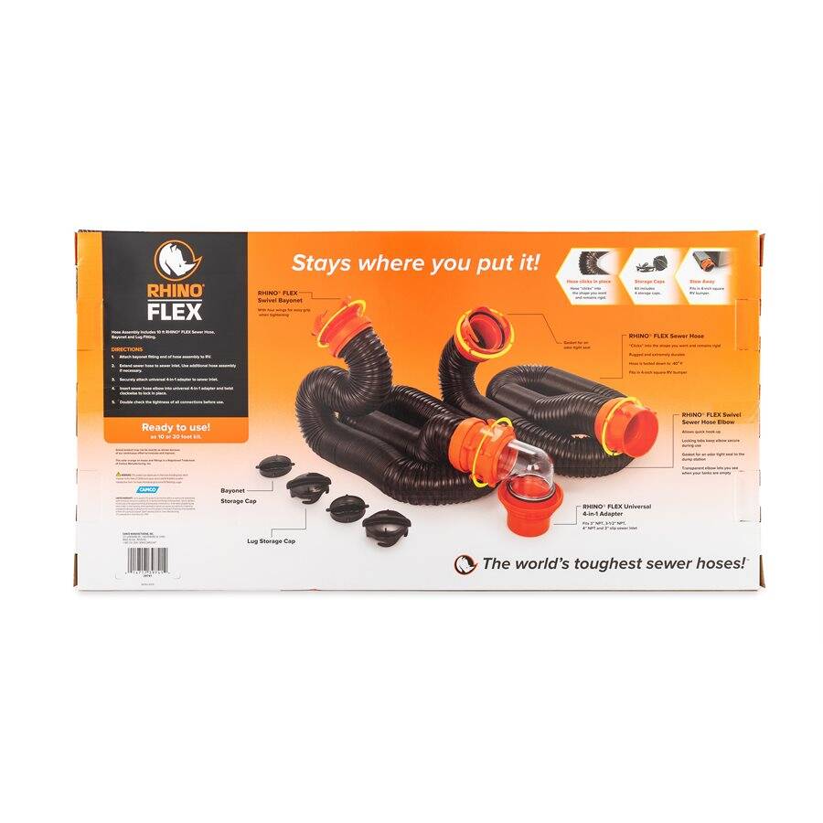 RHINO 39741 20Foot RhinoFLEX Rv Sewer Hose Kit at Sutherlands